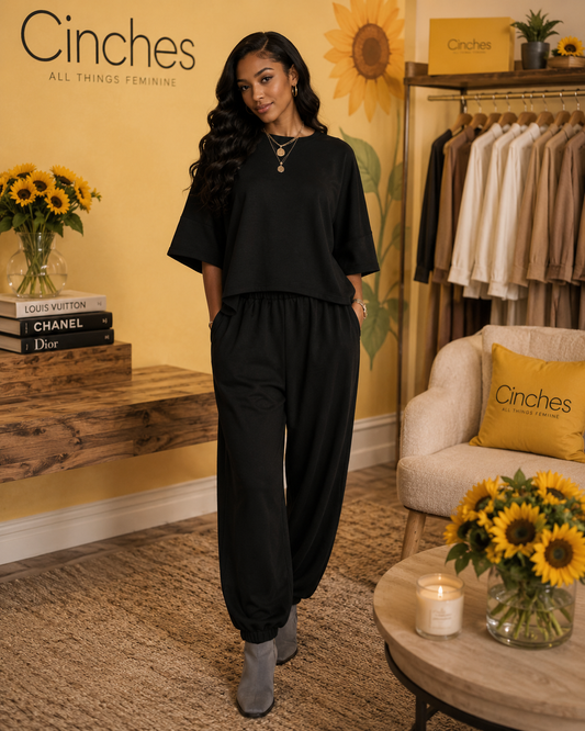 Flowy Set Hunni - Black