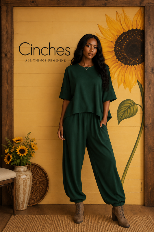 Flowy Set Hunni - Forest Green